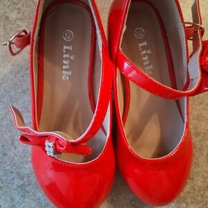 Link Kids Red Dress Shoes SZ 12